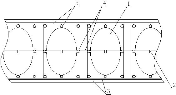 Hollow floor air bag and construction method of cast-in-place hollow floors