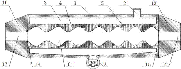 Leakage-proof explosion-proof dyeing mold of colored spun yarns