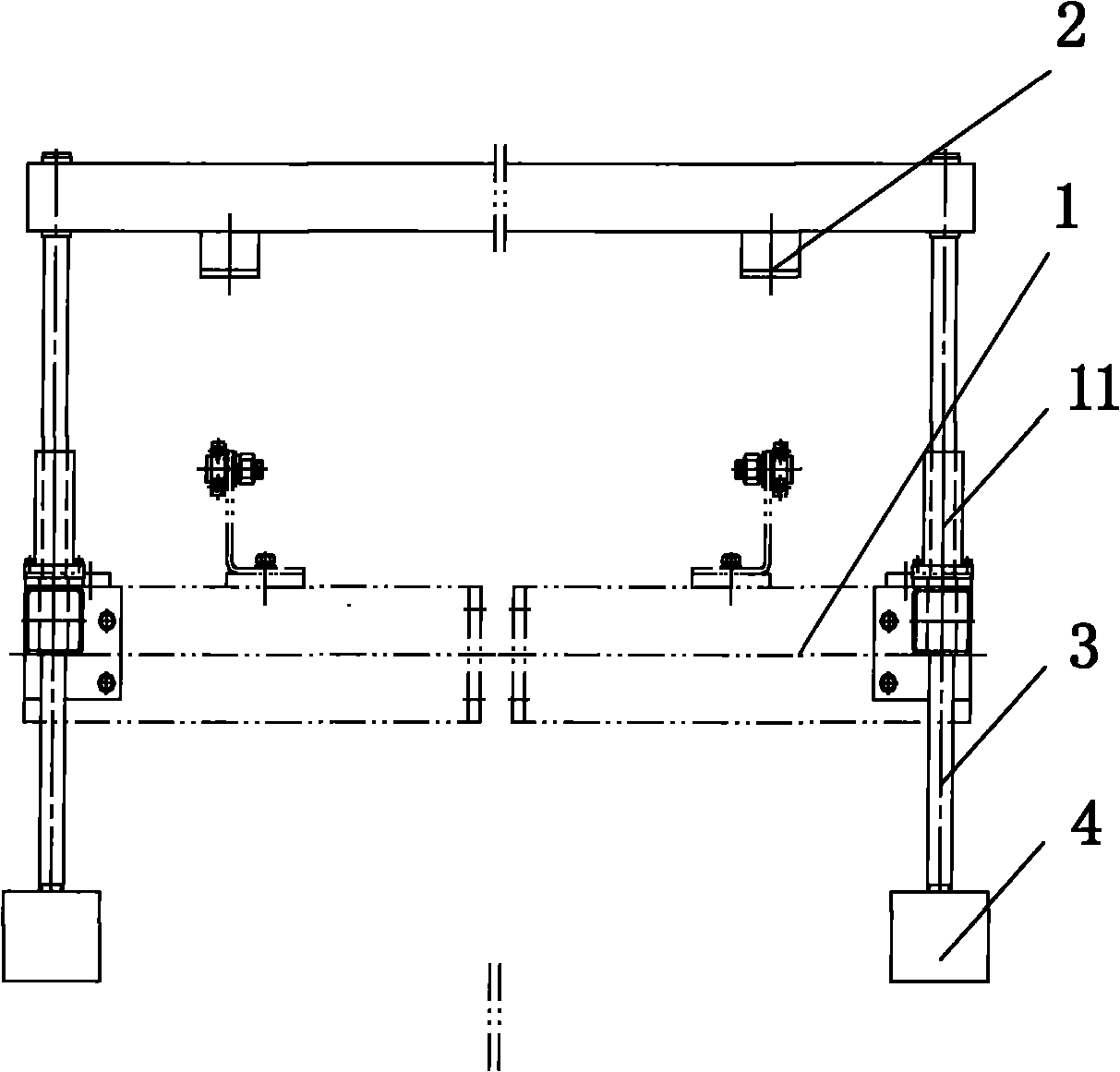 Limiting device for guide frame