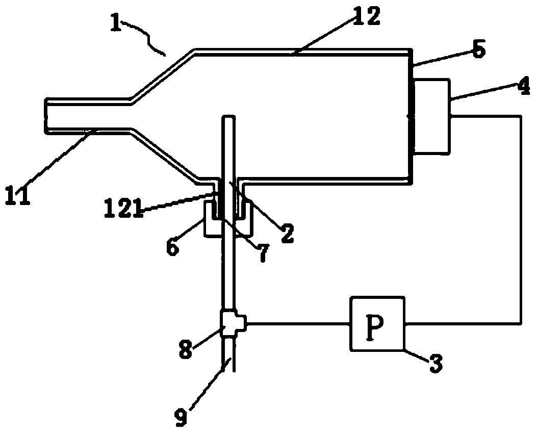 Gas normal pressure sampling device suitable for vehicle-mounted measurement