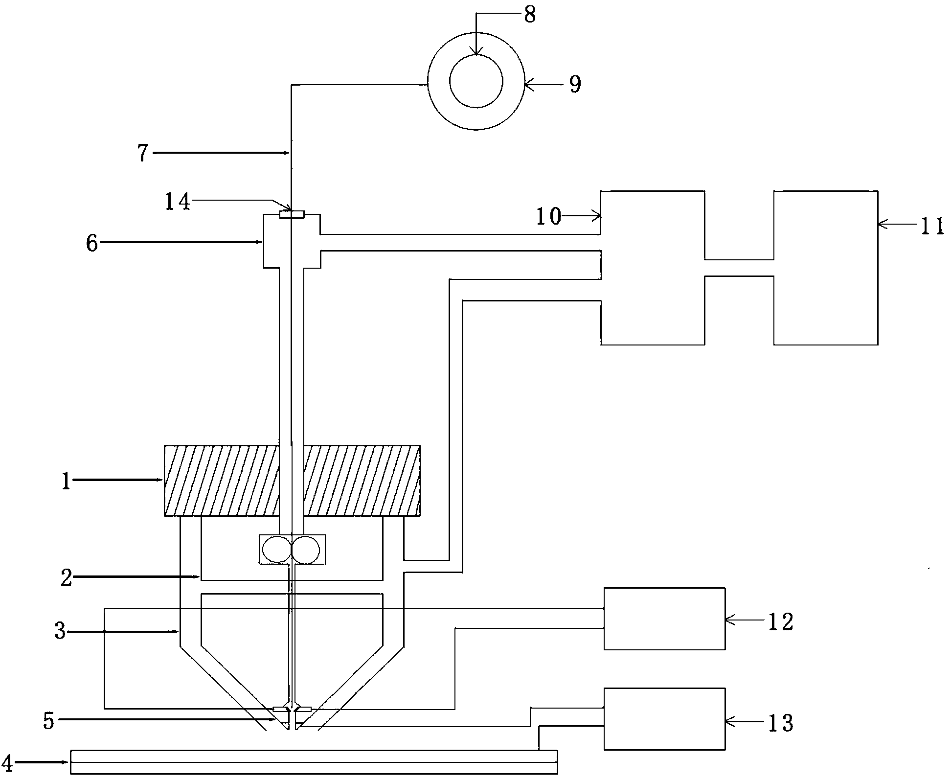 Resistance type double-melting stacking three-dimensional metal member manufacturing forming system