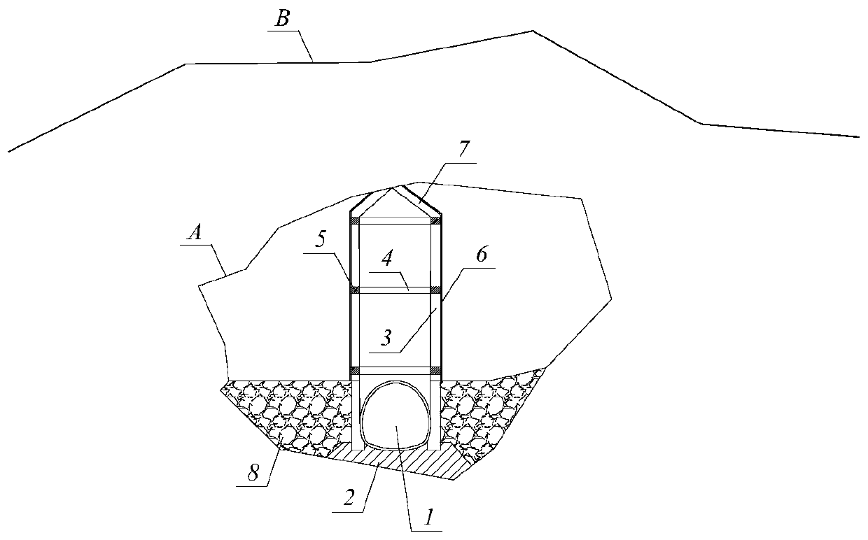 Lattice anti-rockfall structure of large ultrahigh karst cavity tunnel and construction method