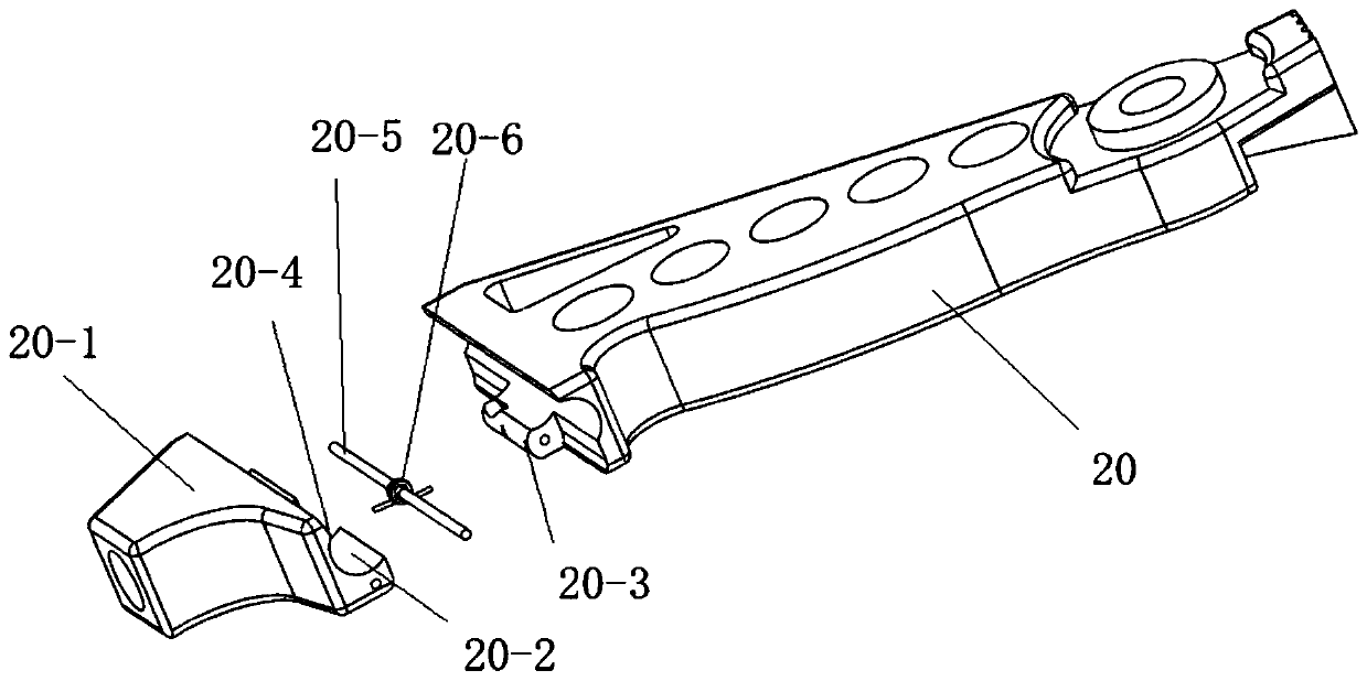 Foldable shin bone aiming device handle and knocking hammer instrument