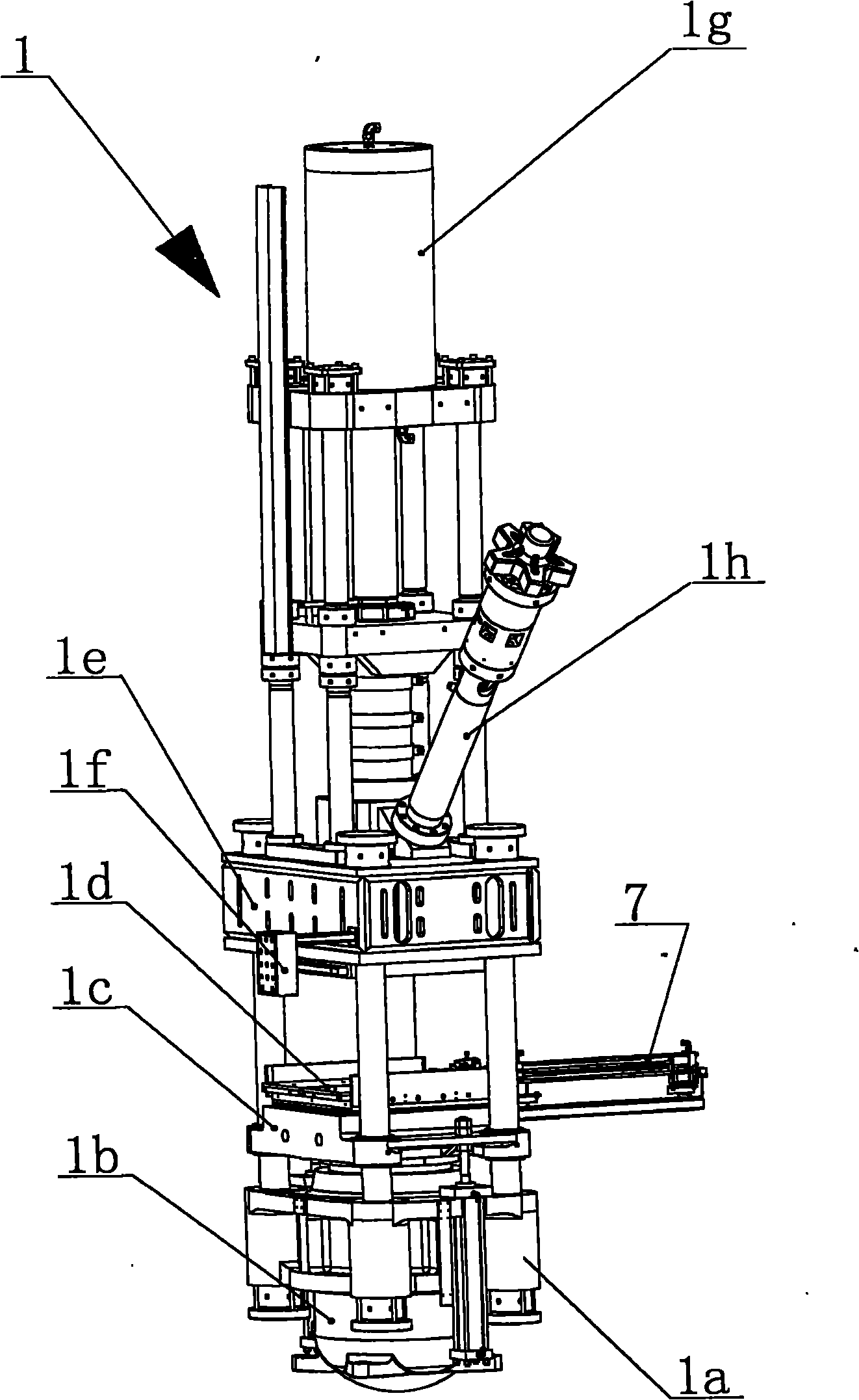 Multistation rubber injection vulcanizing forming device