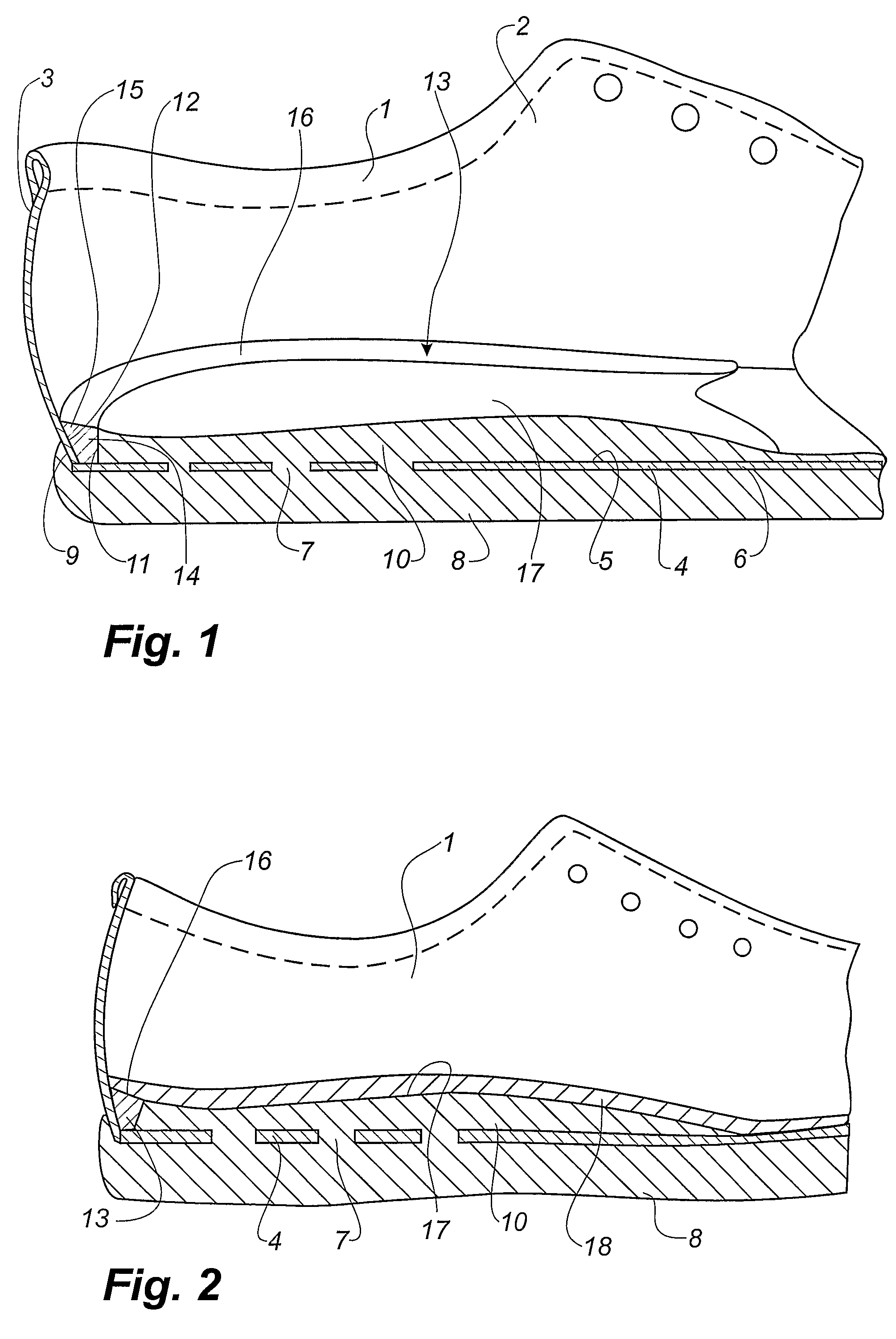 Shoe and a method of making shoes