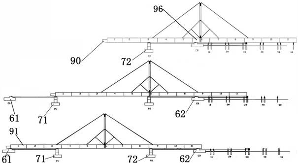 Cable-stayed incremental launching construction method of large-span steel beam