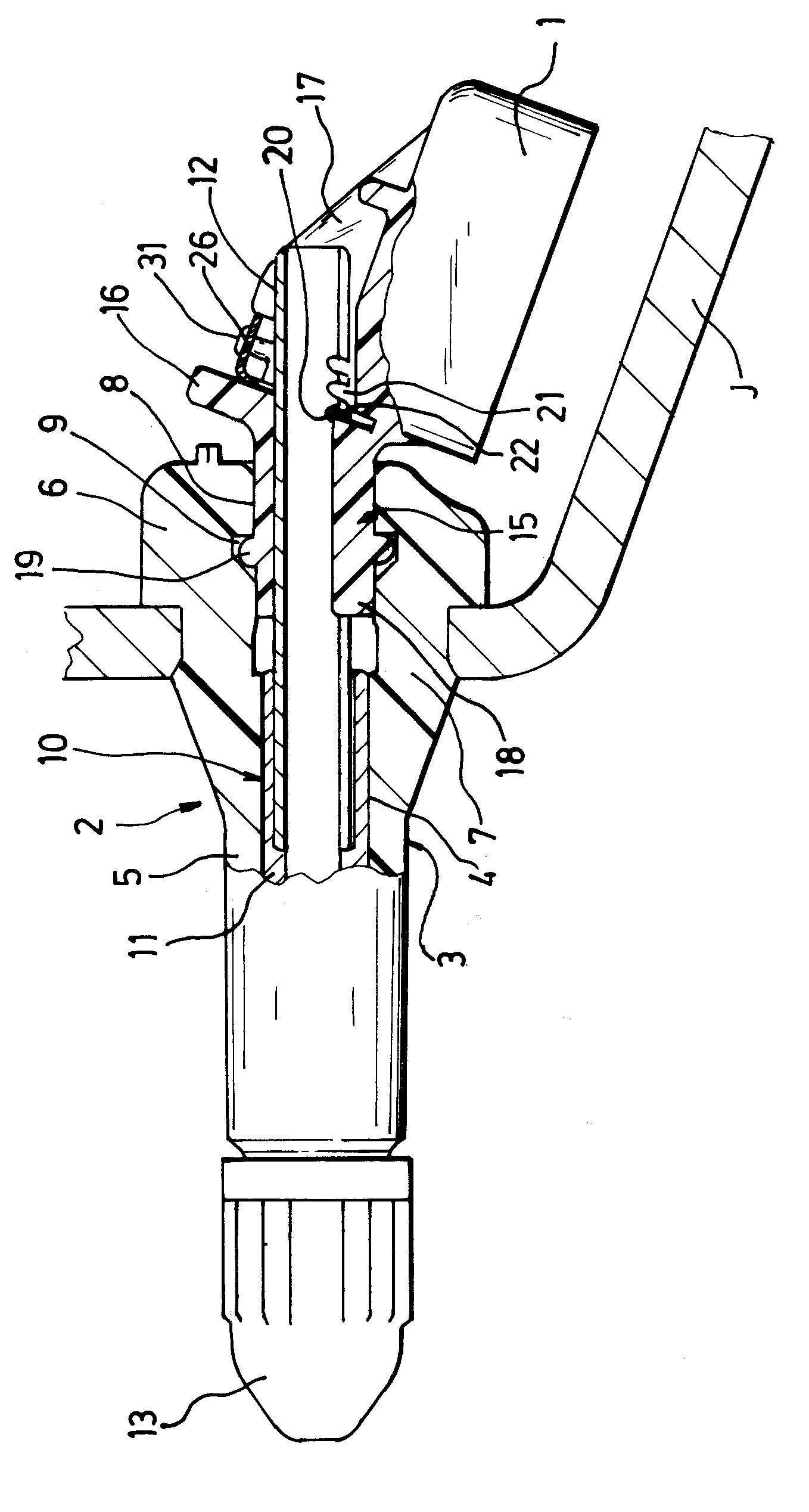 Electronic unit for measuring the operation parameters of a vehicle wheel including an electronic housing and an inflation valve