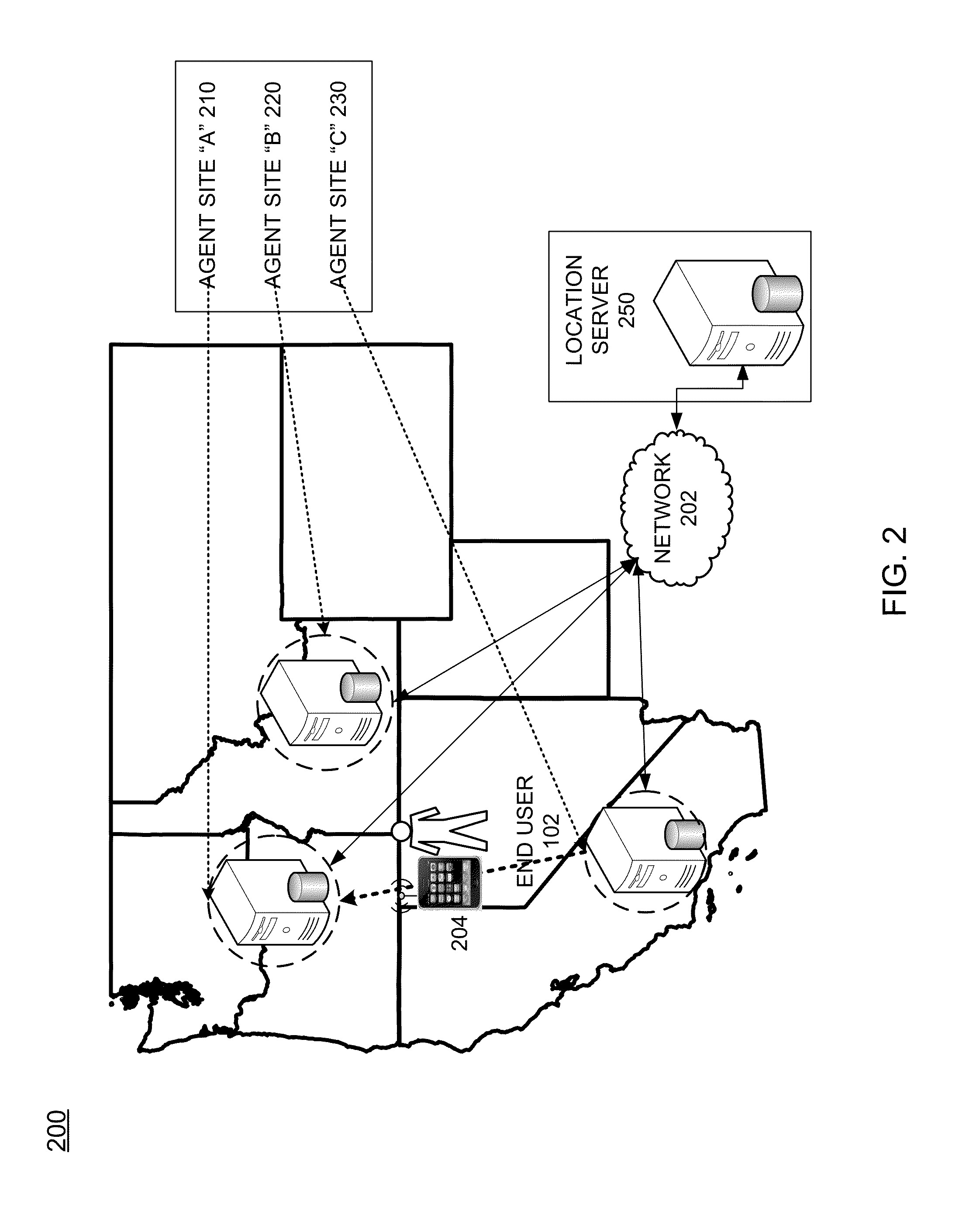 Identifying mobile device location and corresponding support center locations to provide support services over a network