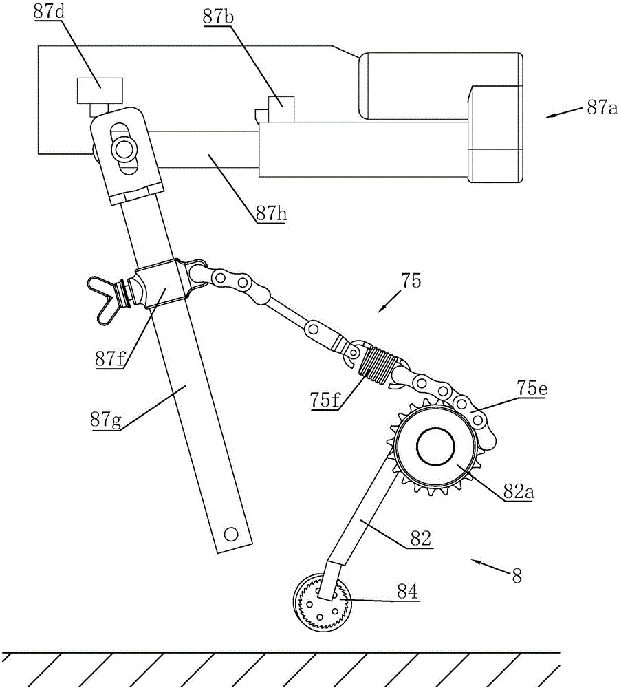 Electric bicycle anti-falling auxiliary device driven by push rod motor