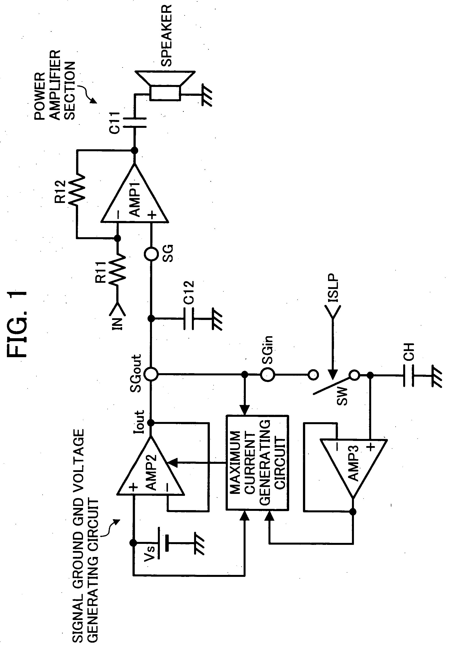 System, circuit, and amplifier for reducing pop sound