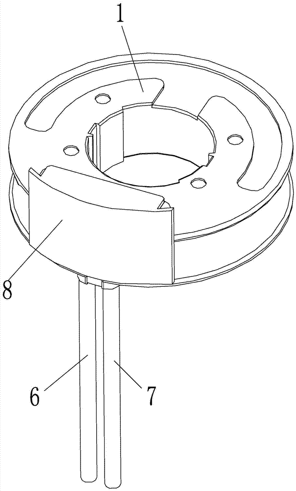 Lead wire structure of a claw-pole miniature permanent magnet synchronous motor coil