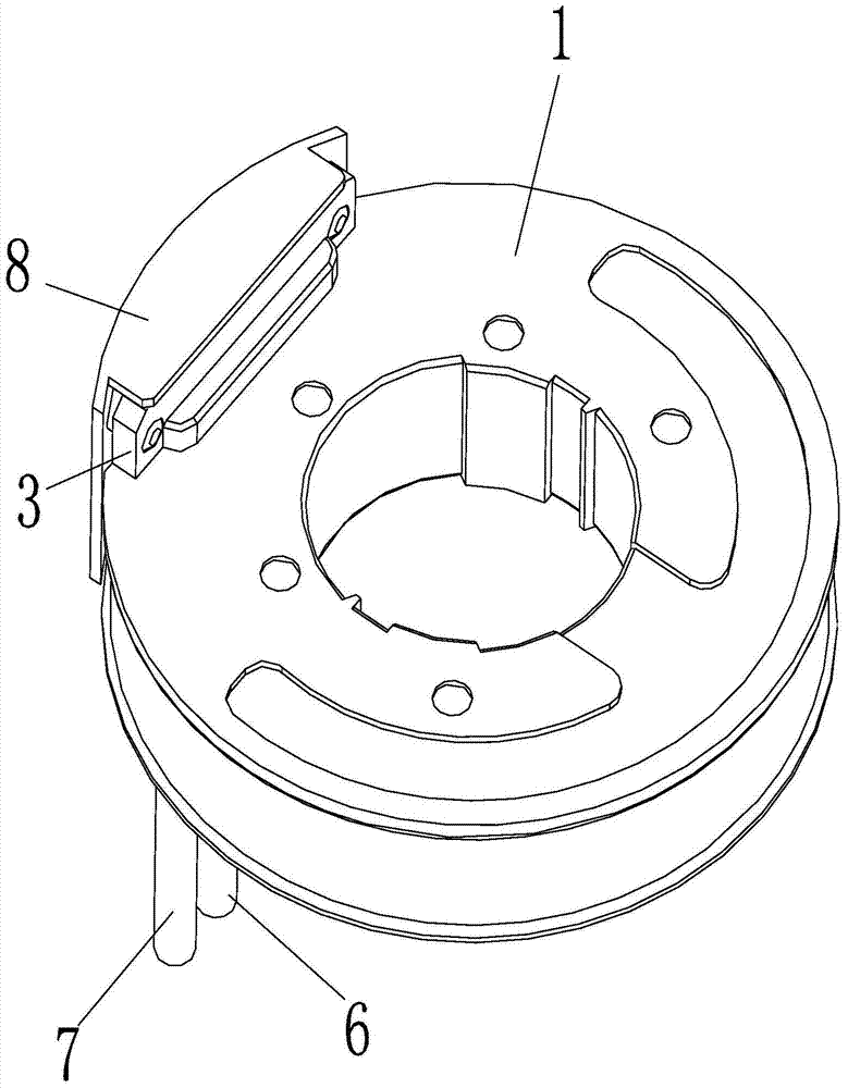 Lead wire structure of a claw-pole miniature permanent magnet synchronous motor coil