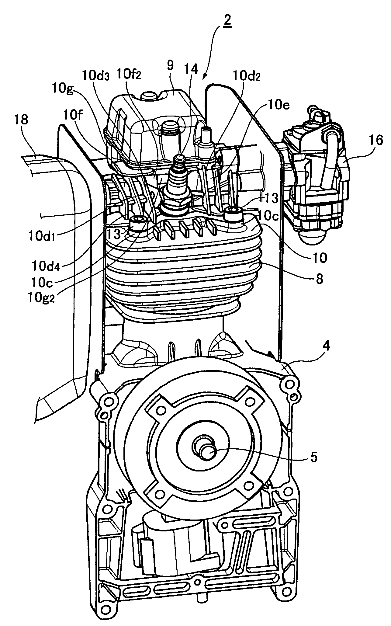 Portable 4-cycle engine and portable machine equipped with the 4-cycle engine