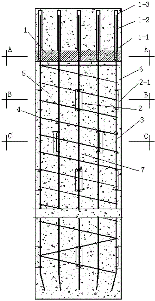 Obstructing pulling method pile digging construction device and method