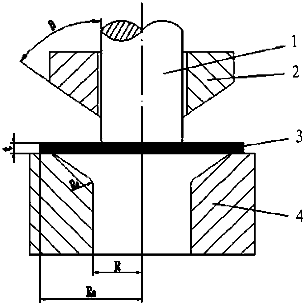 Taper blank-holding and deep-drawing stamping method