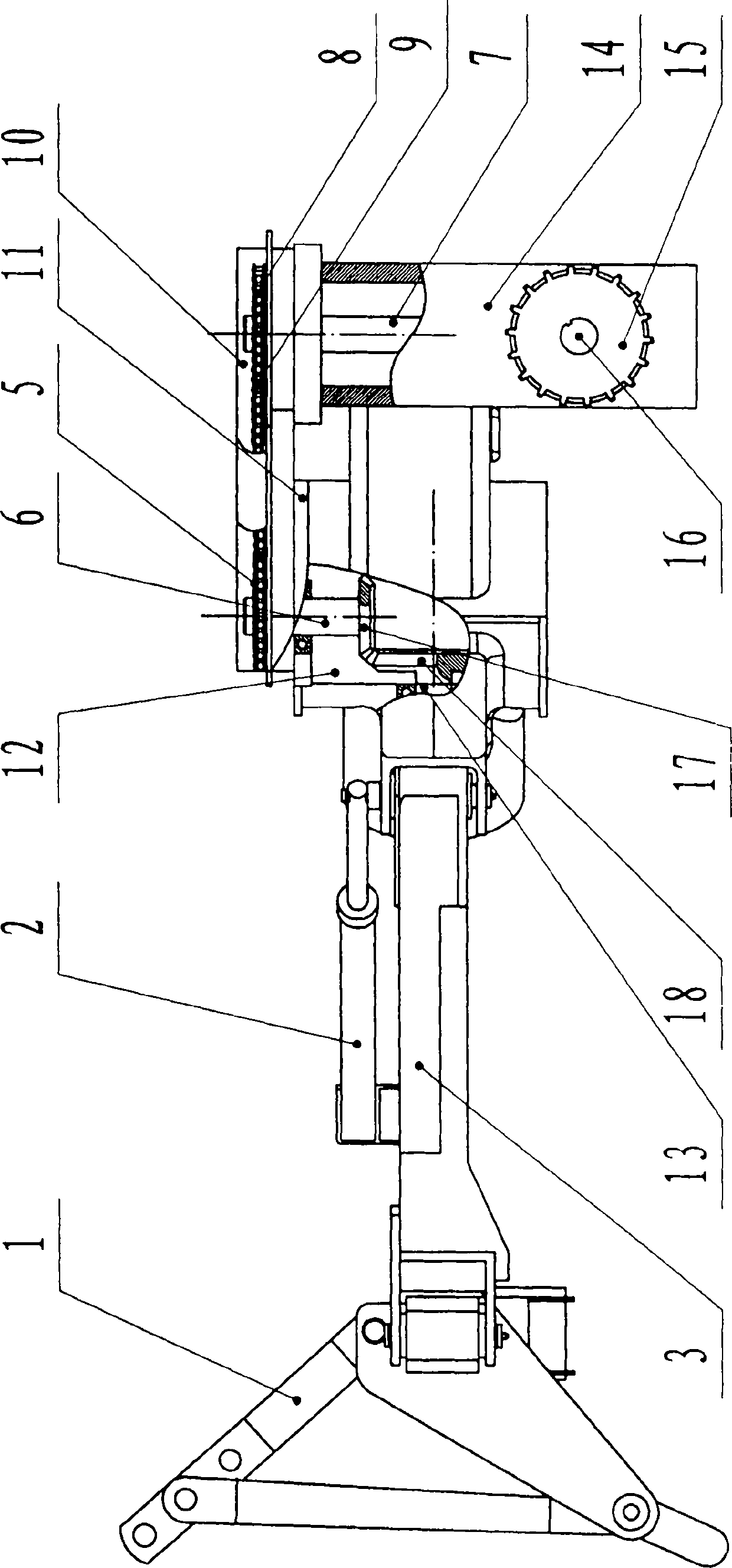 Steering adjustment mechanism for ridge building component of paddy field ridge building machine