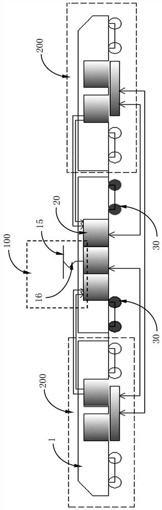 A railway construction machinery hybrid power switching system