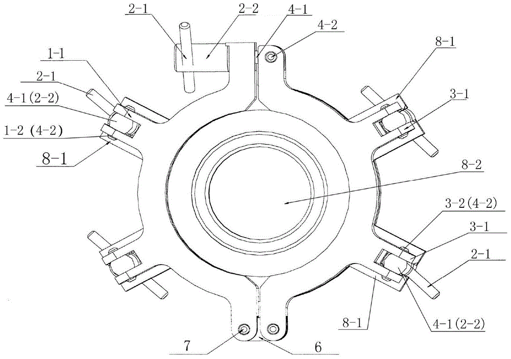 Air-pressing tool fixture and application thereof