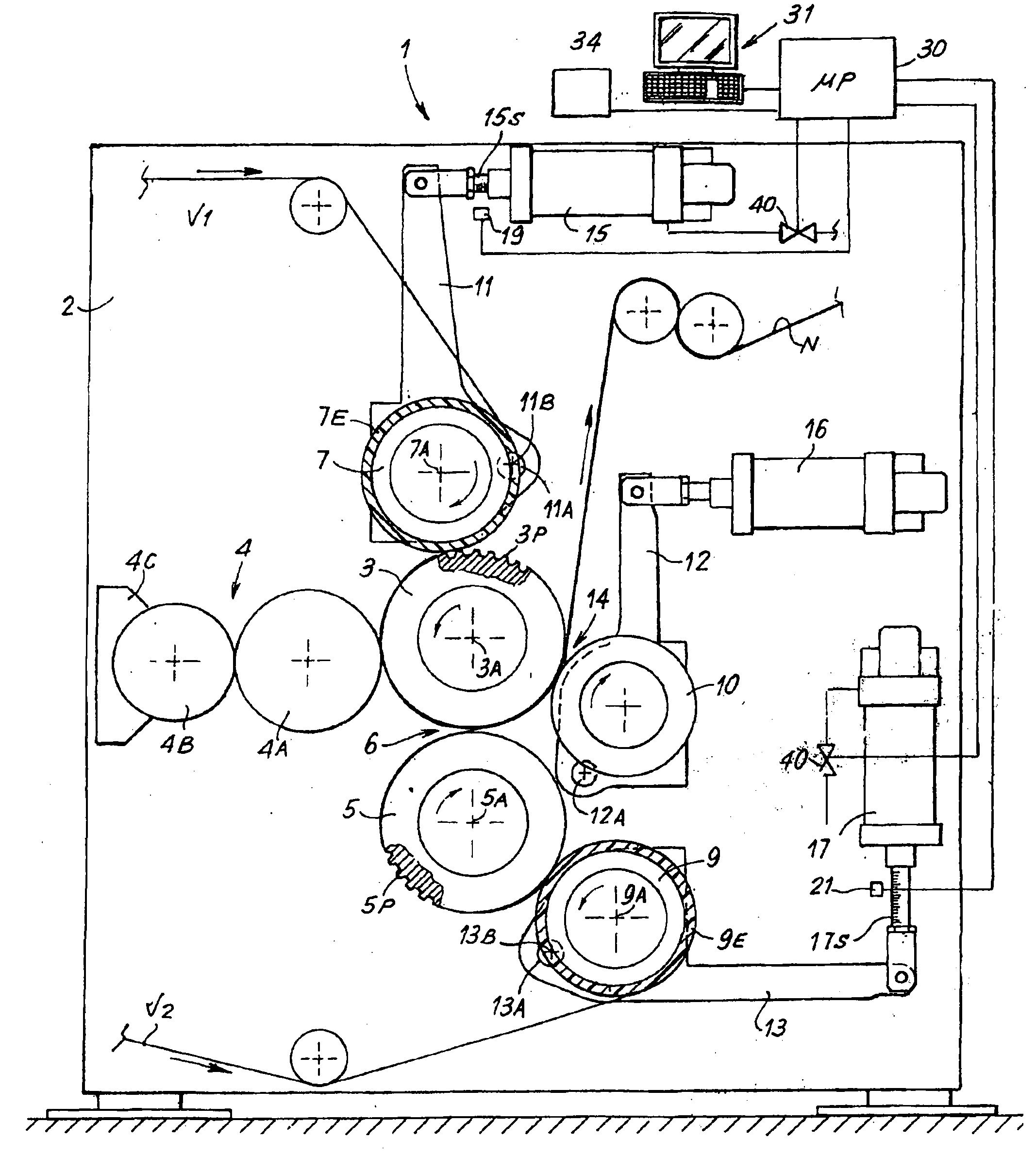 Embossing unit and embossing method