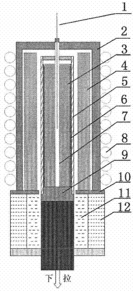 A kind of preparation method of directionally solidified high niobium titanium aluminum base alloy