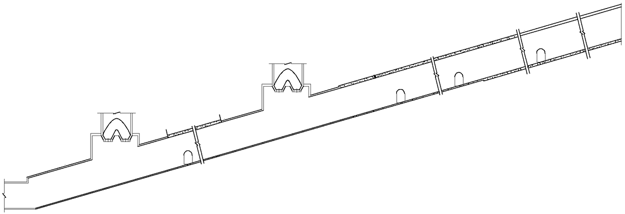 Inclined well wall support construction method and inclined well wall support system