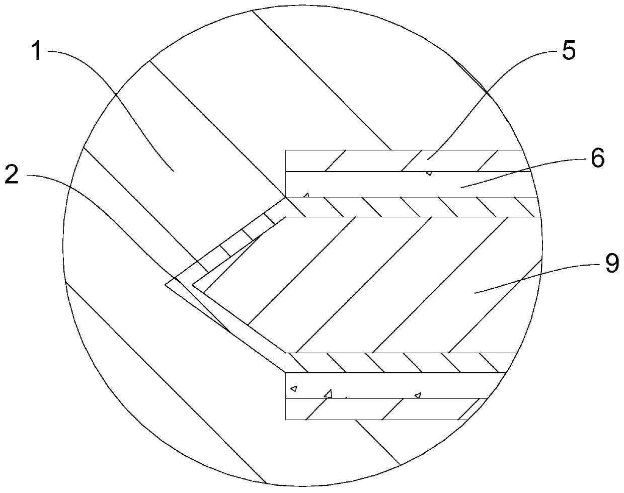 Thermocouple insulation sealing structure suitable for narrow plate