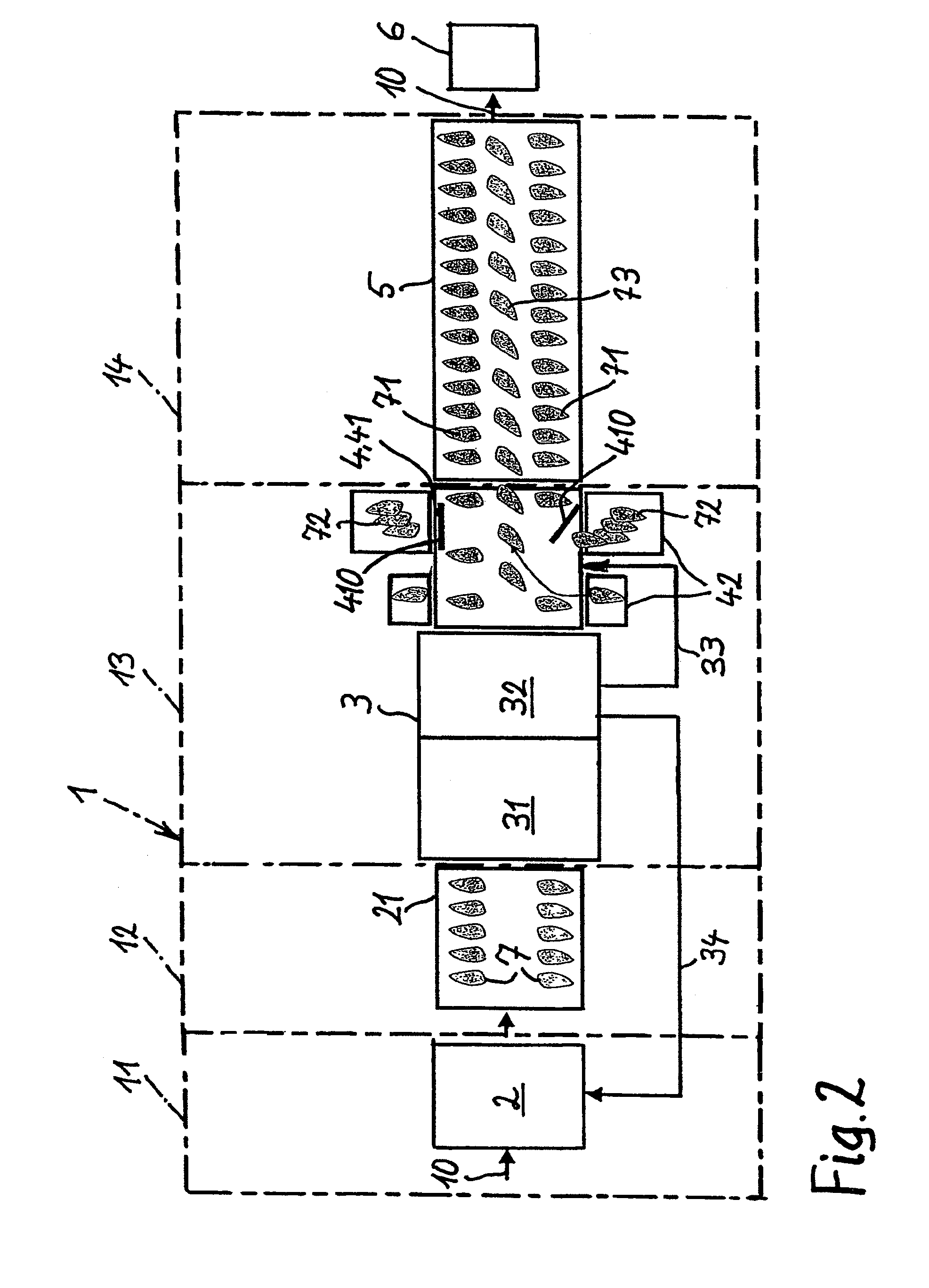 Method and device for processing fish, poultry, or other meat products transported in multitude along a processing line