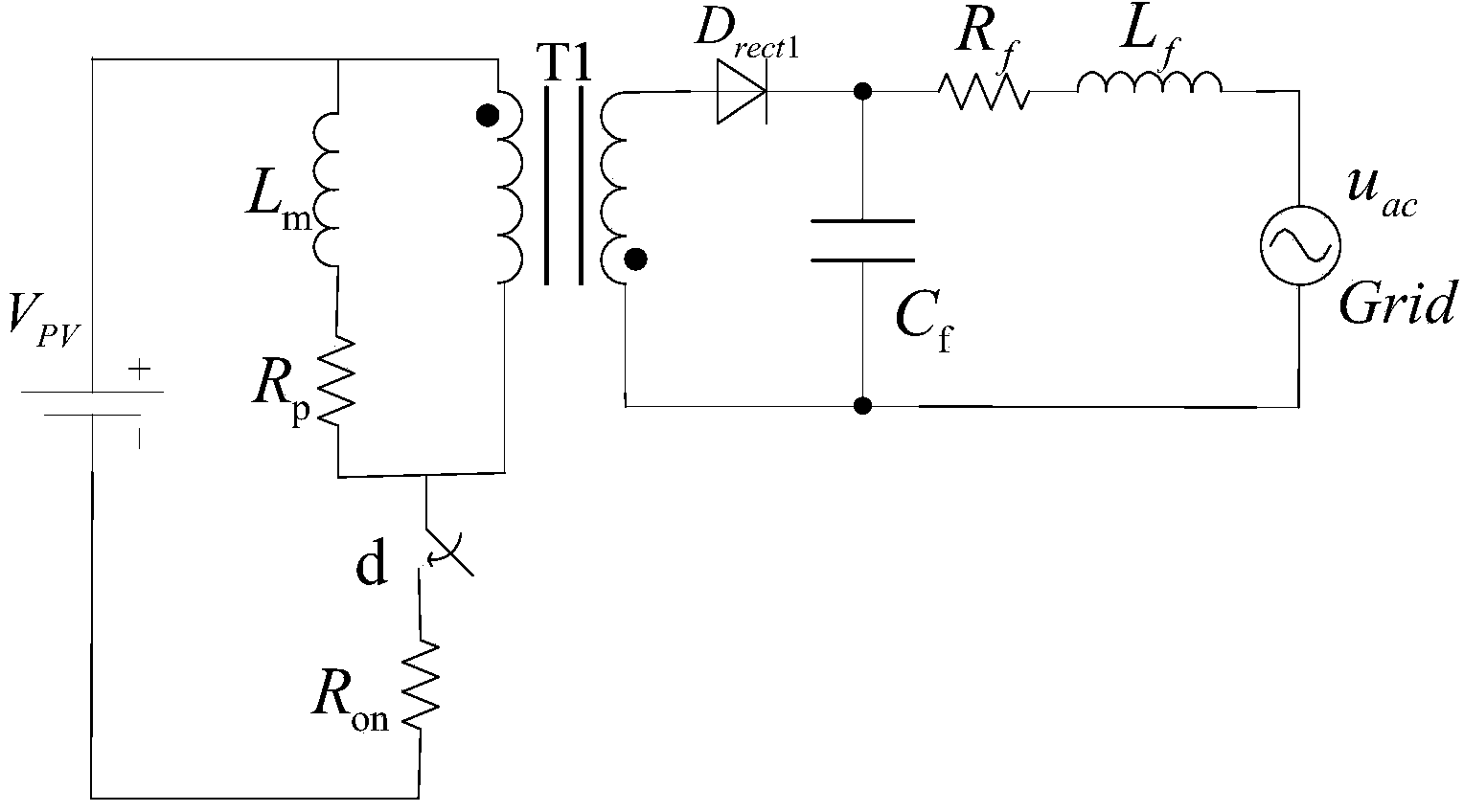 Open-circuit fault diagnosis method and system for staggered flyback type micro inverter