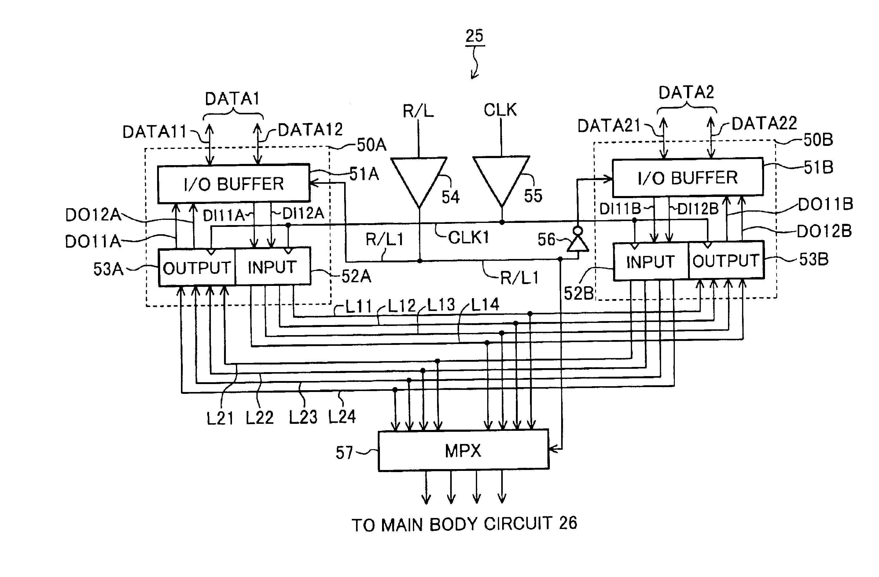 Semiconductor device equipped with transfer circuit for cascade connection