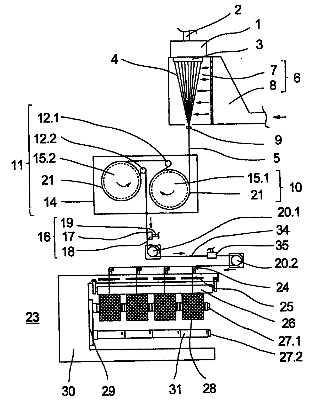 Method for melt-spinning, drawing, and winding up a multifilament, and apparatus for carrying out said method