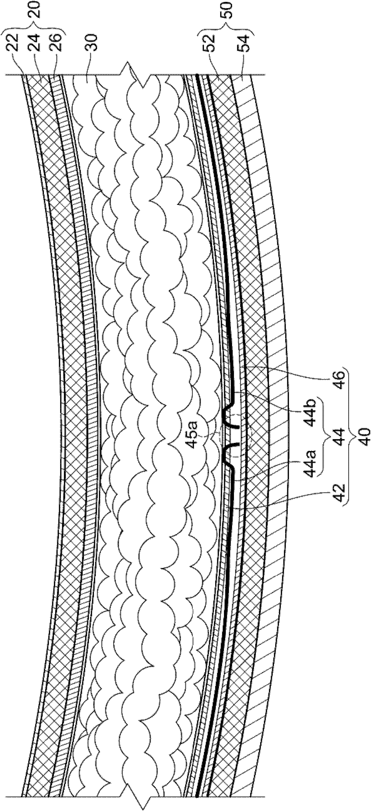 Diaper having a wetness detector, system thereof and wetness detecting method