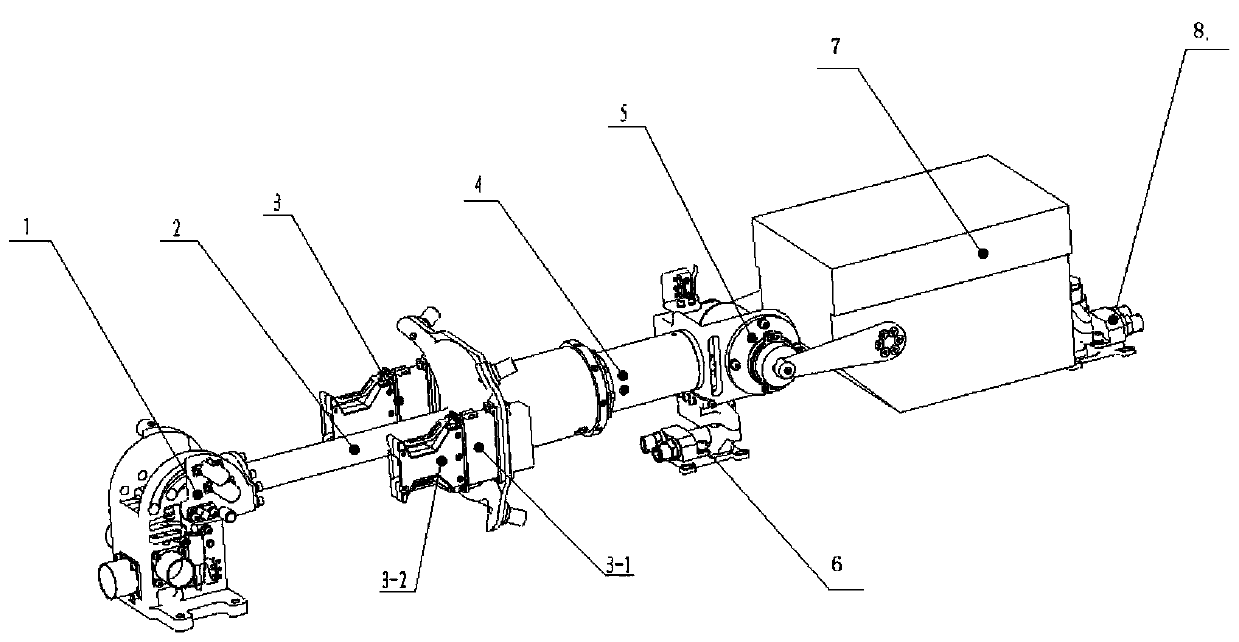 Two-dimensional turntable accompanying projection lighting device in space microgravity environment