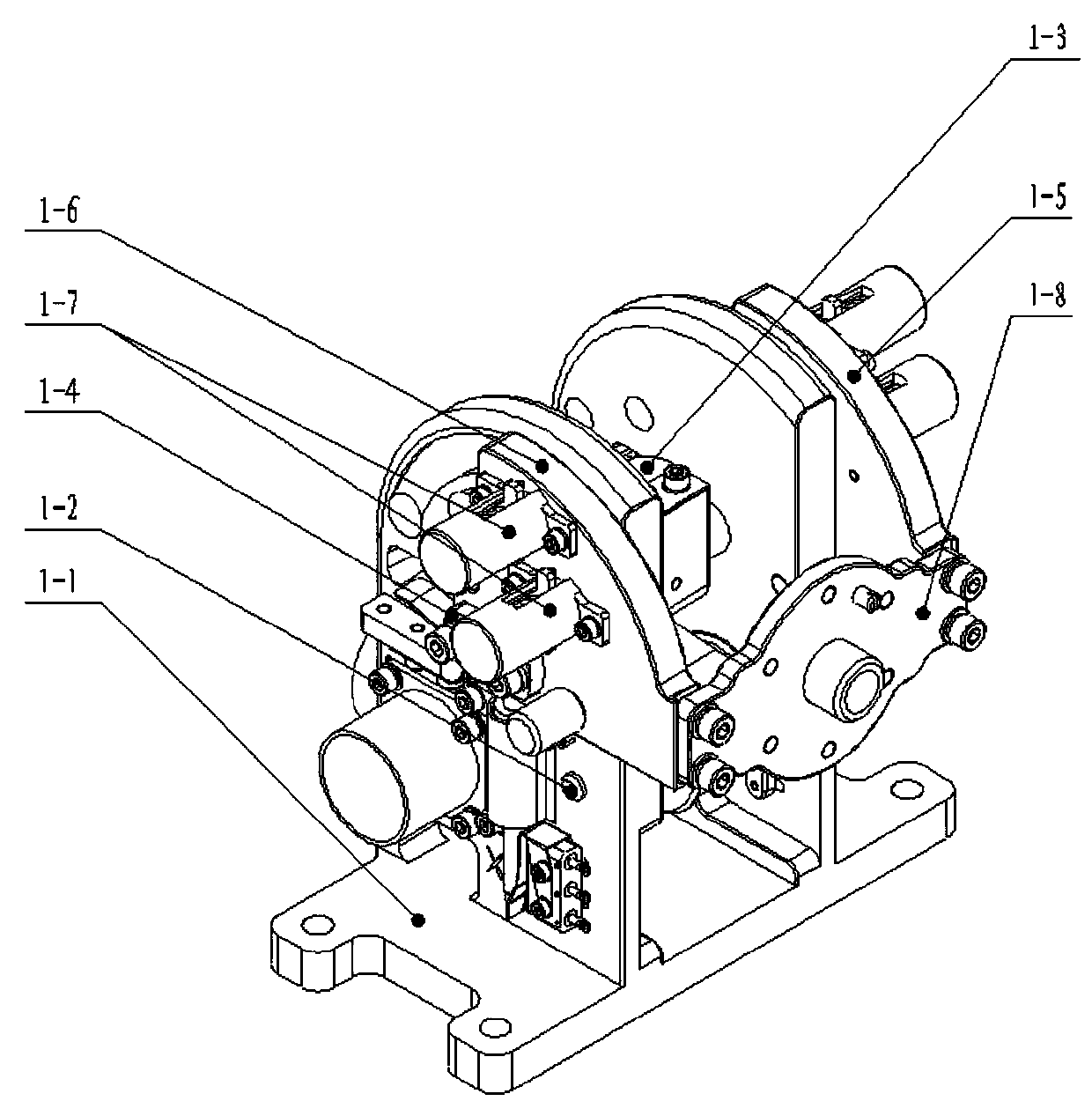 Two-dimensional turntable accompanying projection lighting device in space microgravity environment