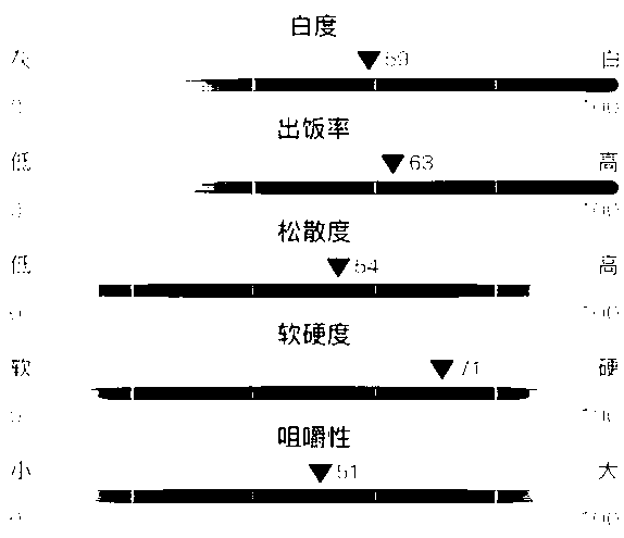 Rice quality detection and displaying method