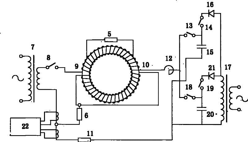 Special high-tension current inductor transient characteristics tester