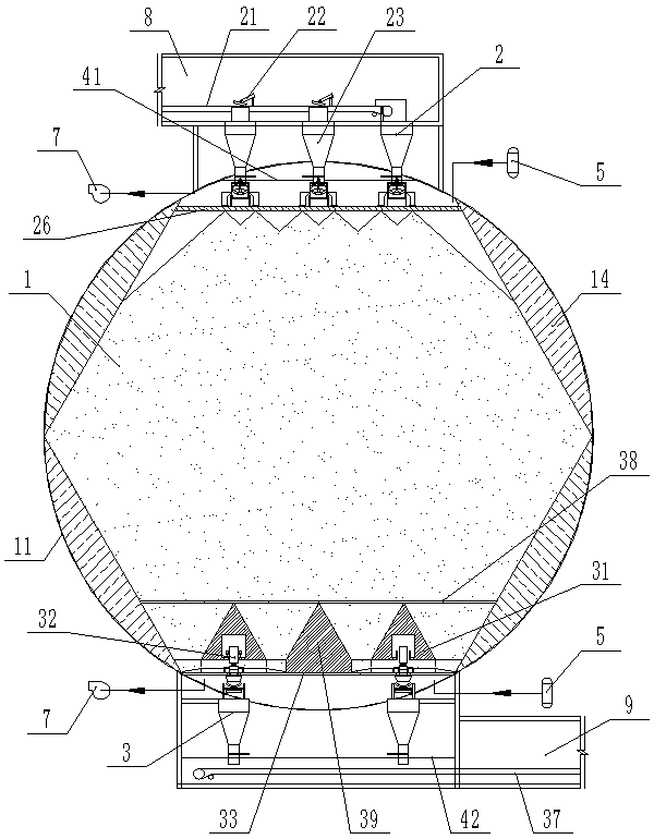 Fully-enclosed horizontal type coal storage tank system