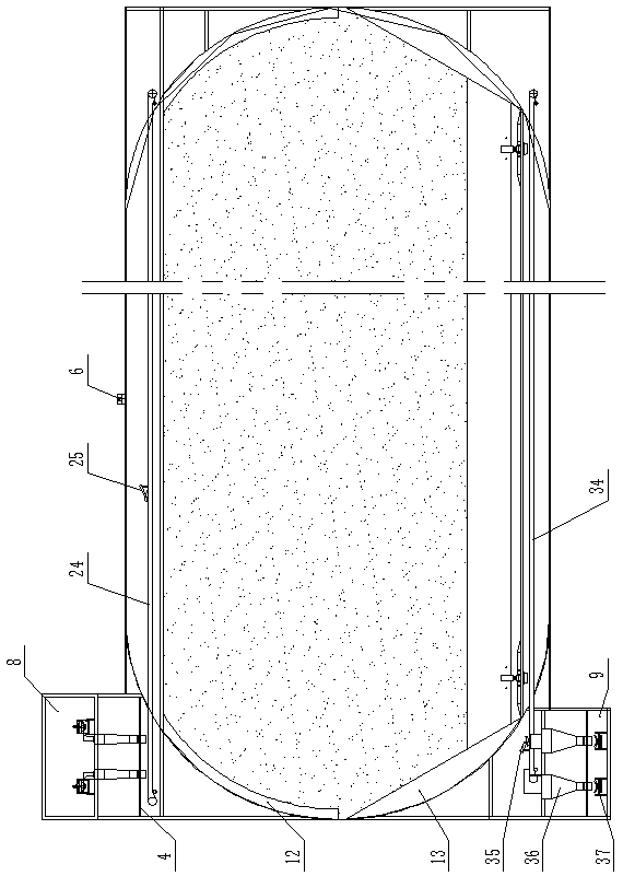 Fully-enclosed horizontal type coal storage tank system