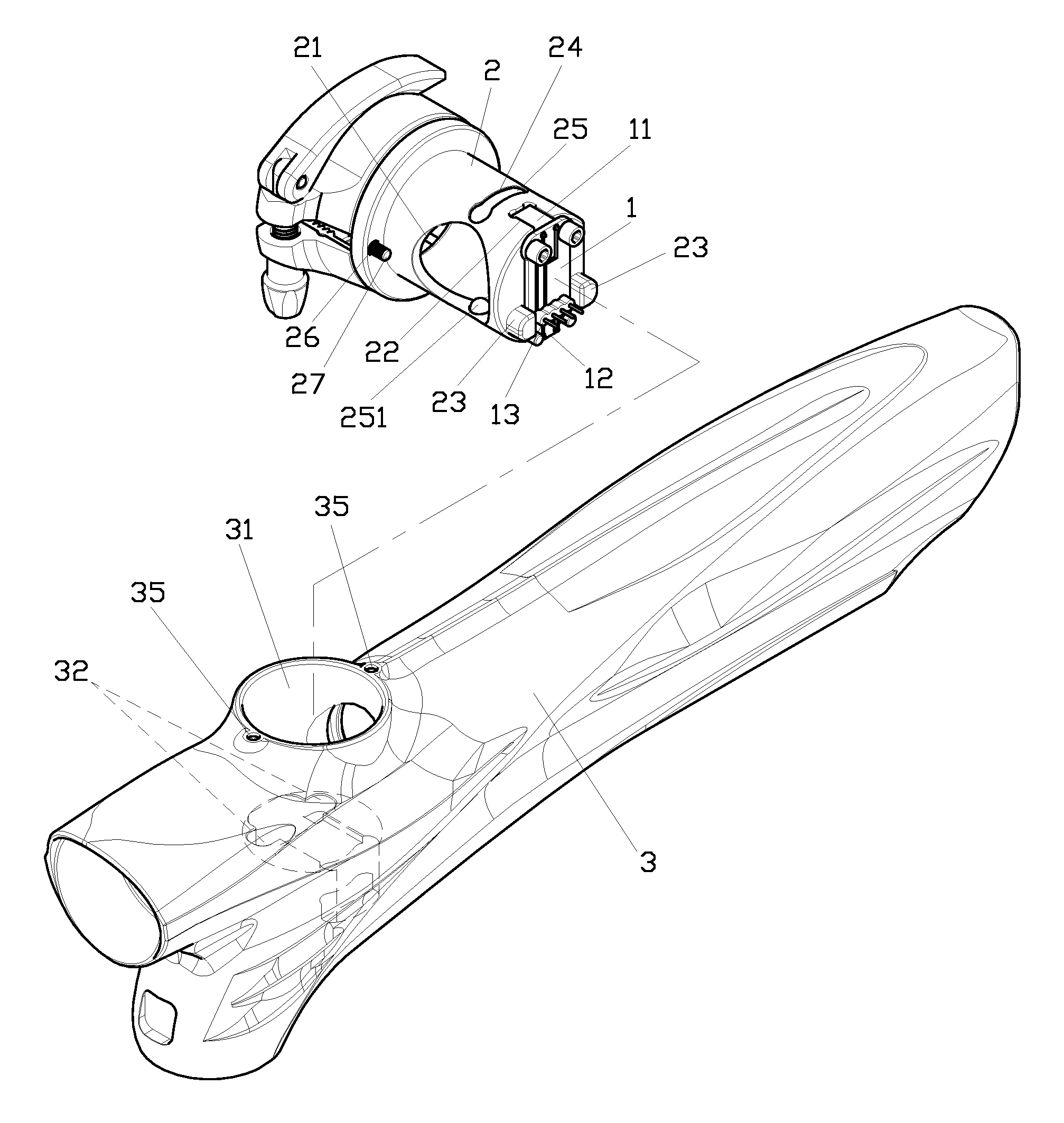 Paintball sensor installing and positioning structure