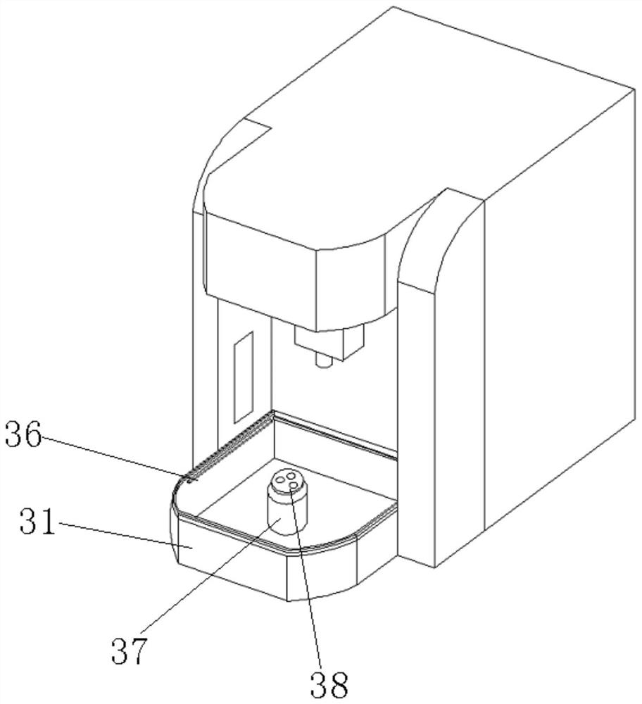 Automatic receiving device of coffee machine