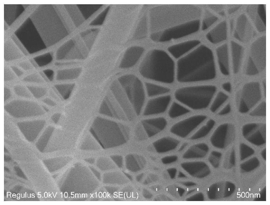 Polyimide nano cobweb fiber filtering membrane and preparation method thereof