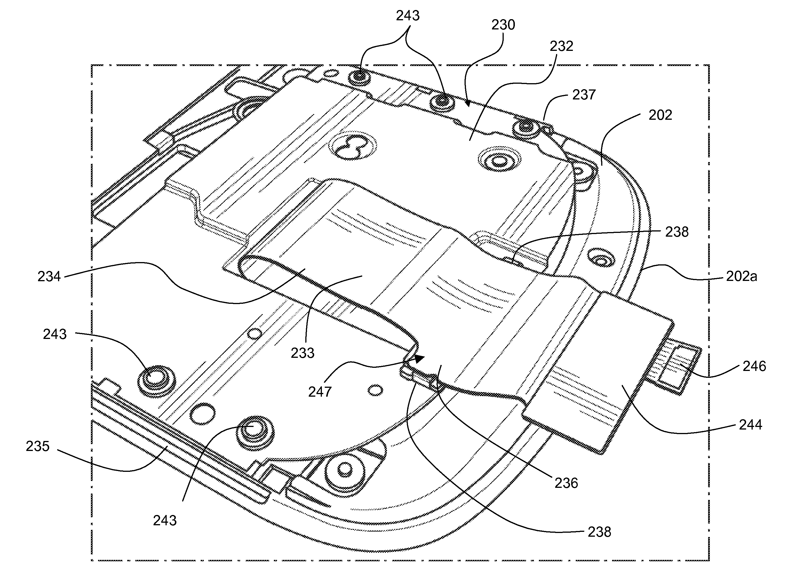 Portable slidable electronic device having a dynamic flex alignment scheme and methods of assembling same