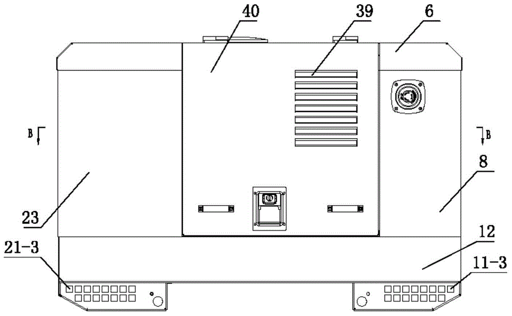 Mute air-cooled generating set