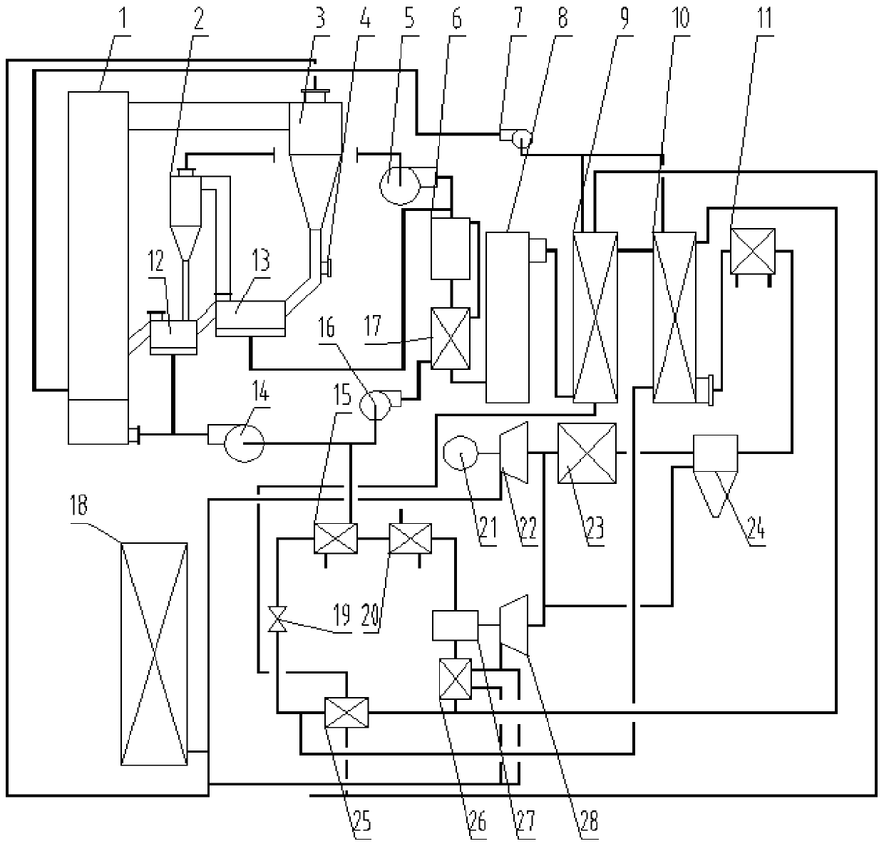 Refrigerating system and process based on biomass energy