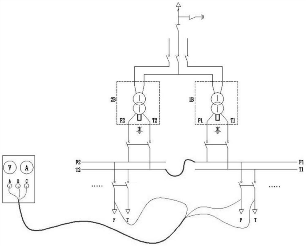 A method for checking the integrity of AC circuit by pressurizing the low-voltage side of railway traction station