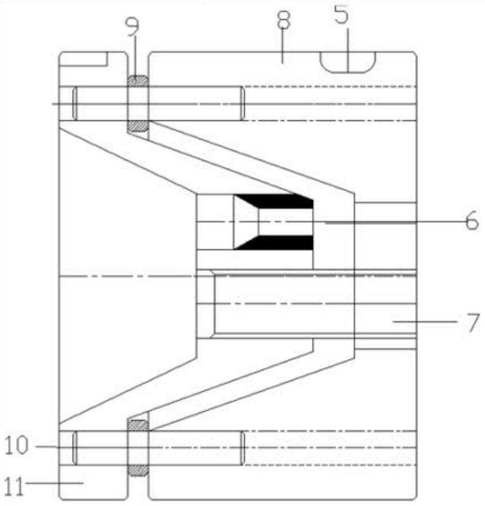 Integrated mold structure and method used for optical fiber