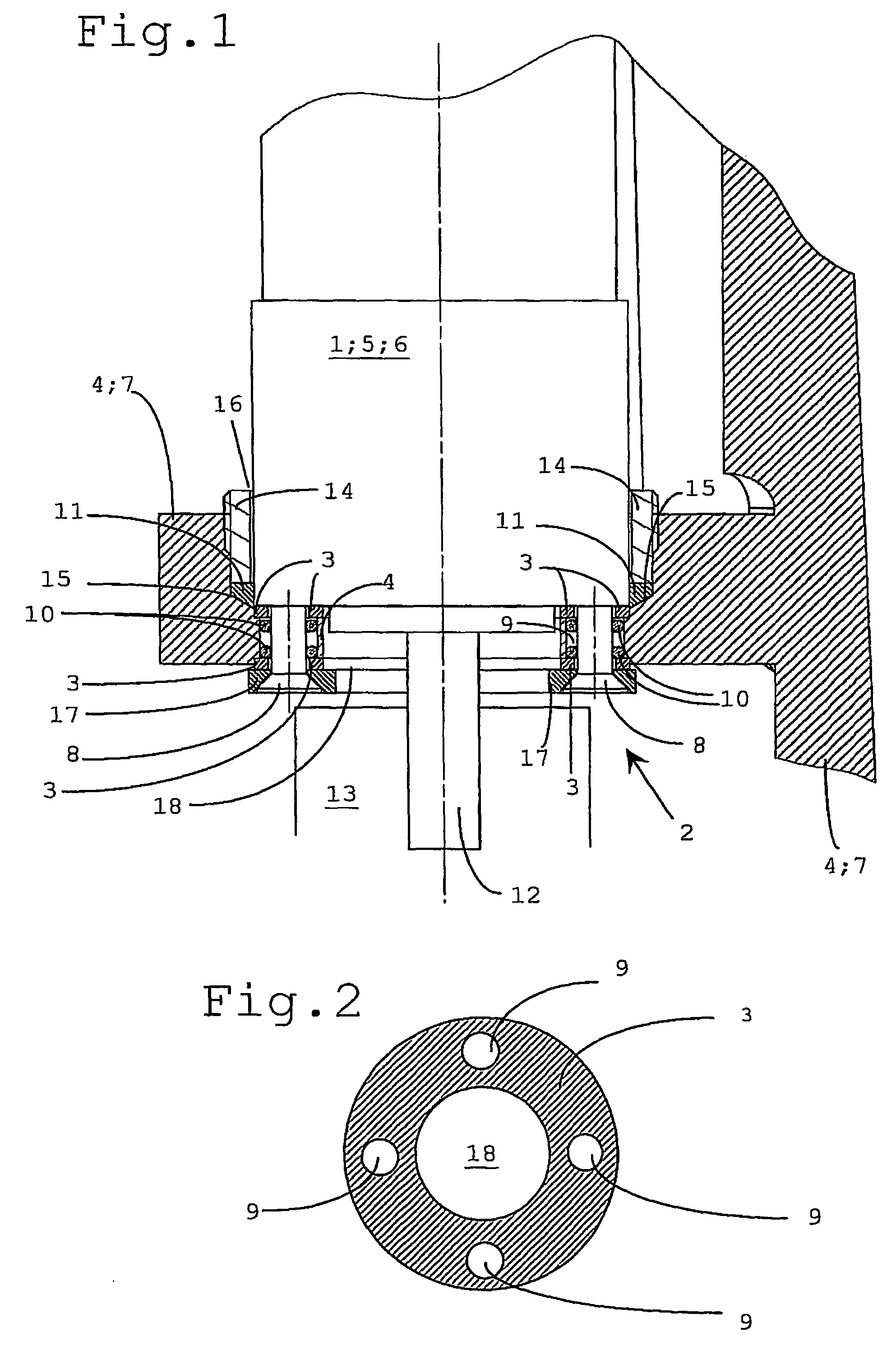 Apparatus for retaining a component that transfers solid-borne sound