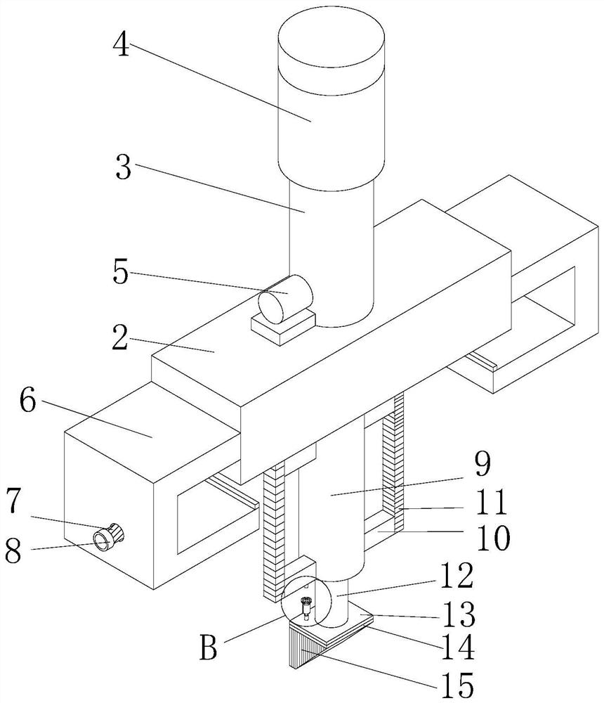 Dust removal device for selling aluminum alloy doors and windows