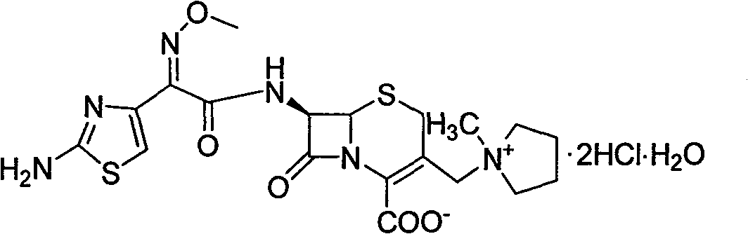 Method for synthesizing antibiotic cefepime hydrochloride