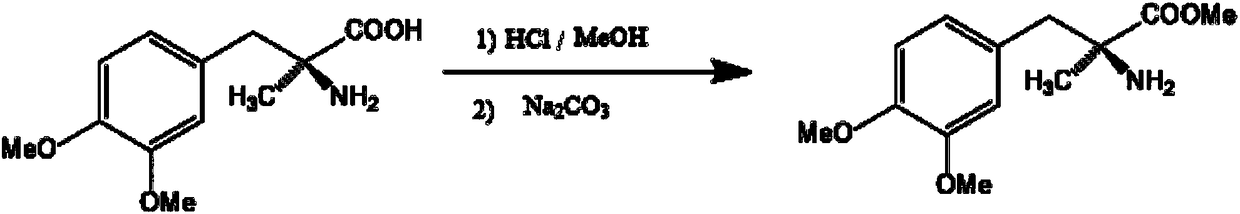Preparation process of L-methyldopa methyl ester