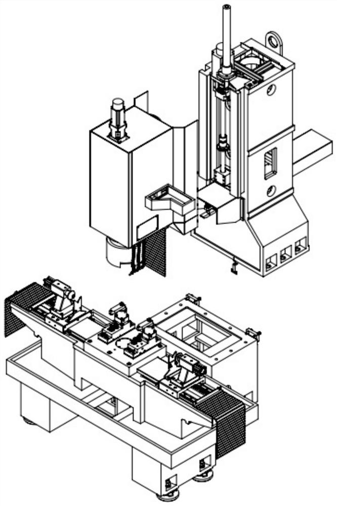 A special equipment for boring and milling machine for processing the rear axle of new energy vehicles